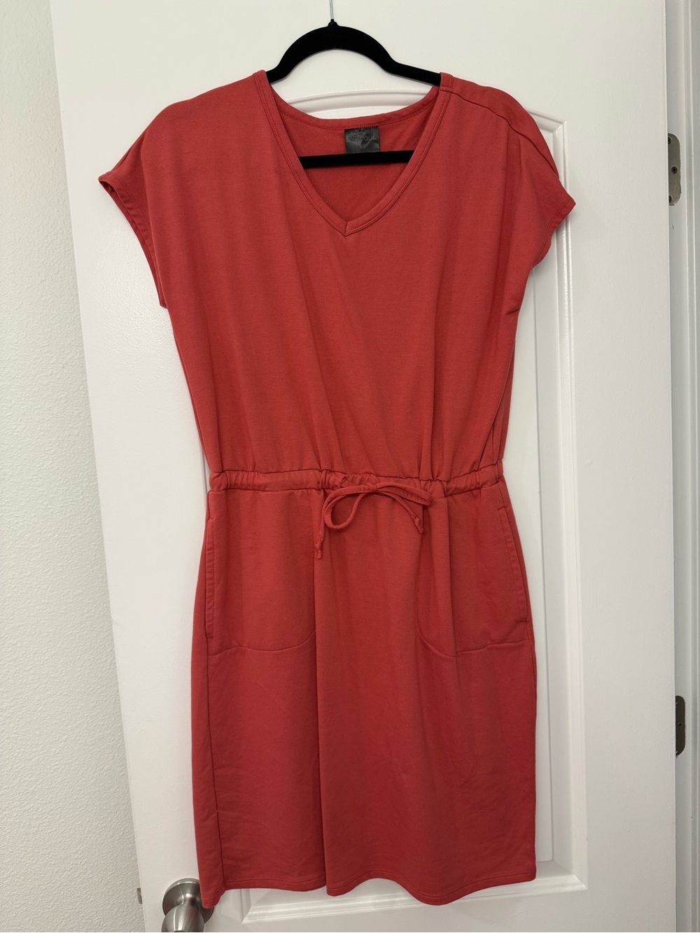 32° Cool Red Drawstring Casual Dress